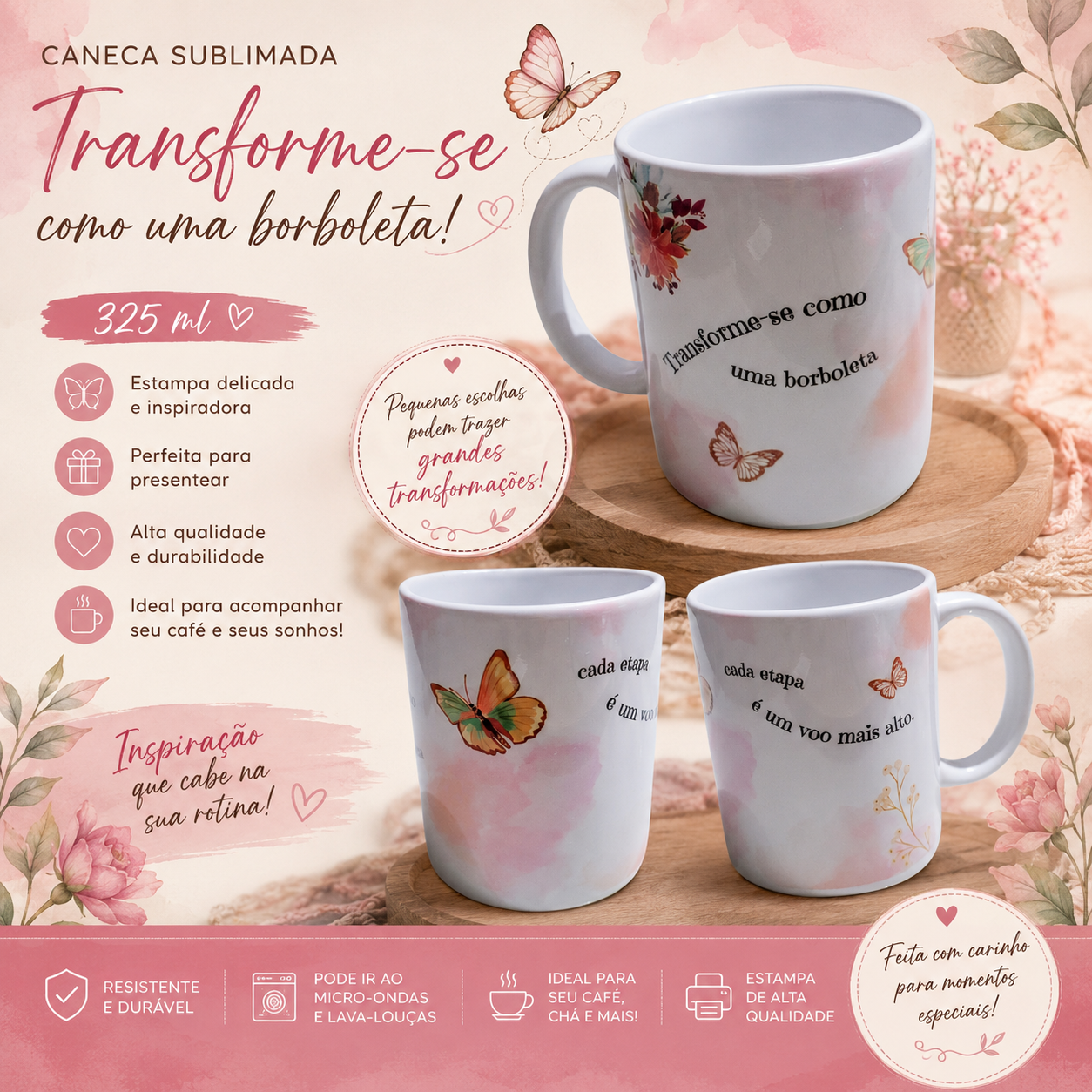 Caneca Borboleta