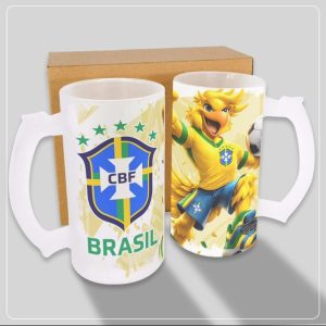Caneca de Vidro Jateada para Chopp