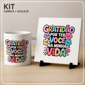 Kit Azulejo + Caneca Amizade