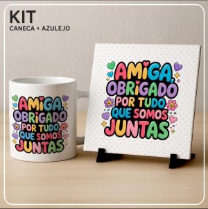 Kit Azulejo + Caneca Amizade